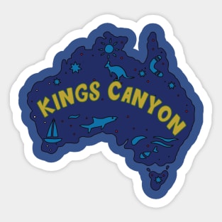 AUSSIE MAP KINGS CANYON Sticker